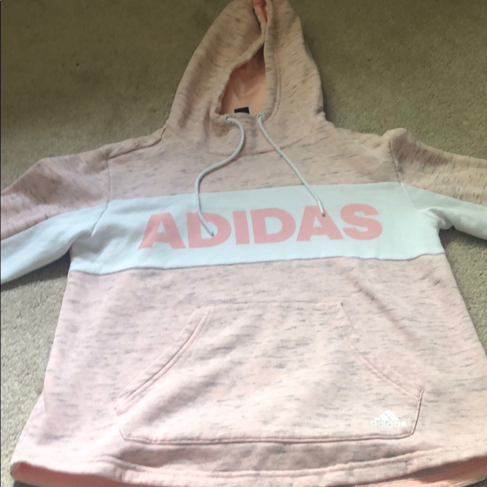 Hardly worn Adidas light pink sweatshirt